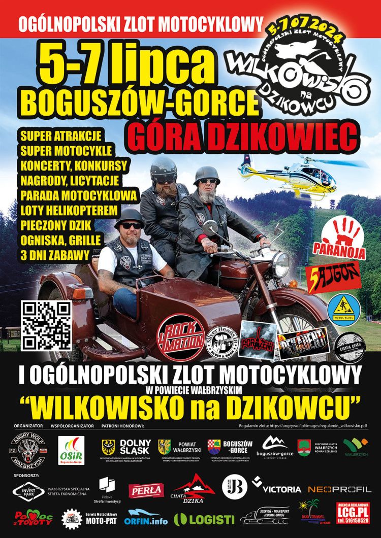 Ogólnopolski zlot motocyklowy 5-7.07.2024 Boguszów Górce (dolnośląskie)